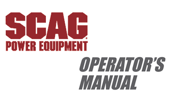 Scag Operator's Manual